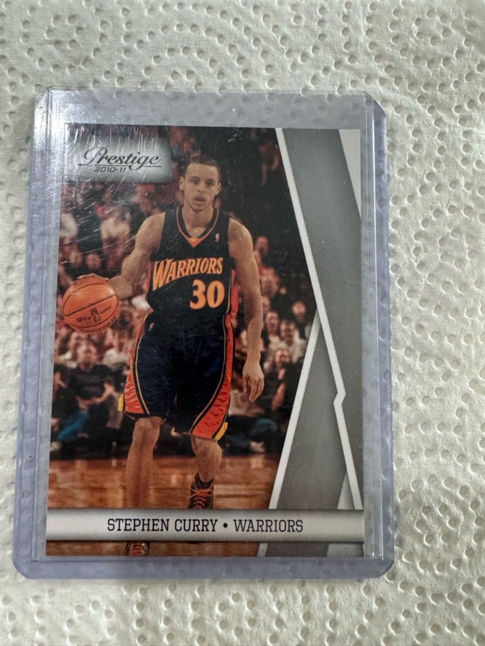 NBA Stephen Curry Warriors Black Blue Orange Trading Card